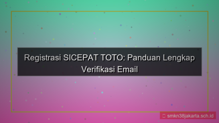 gambar SICEPAT TOTO email otp registrasi