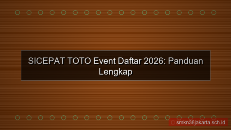 SICEPAT TOTO event daftar 2026