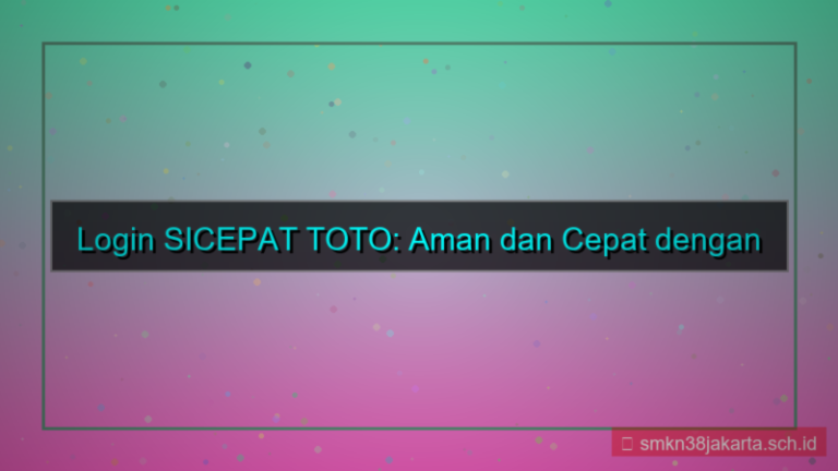 SICEPAT TOTO face recognition login