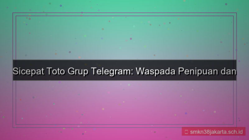 desain SICEPAT TOTO grup telegram daftar