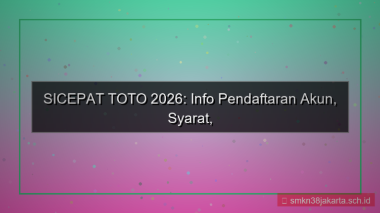konten SICEPAT TOTO info pendaftaran akun 2026