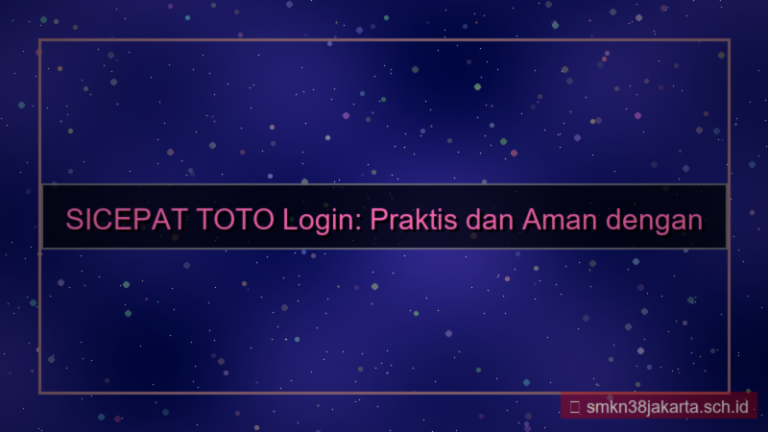 ilustrasi SICEPAT TOTO login pakai face id