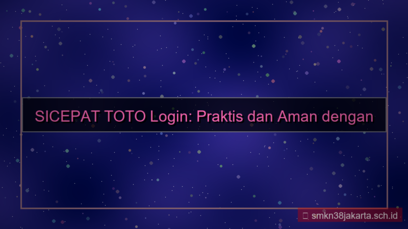 ilustrasi SICEPAT TOTO login pakai face id