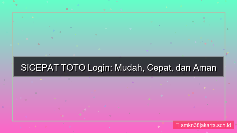 desain SICEPAT TOTO login pakai facebook