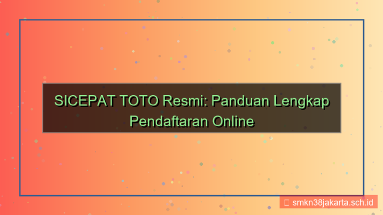 ilustrasi SICEPAT TOTO pendaftaran online resmi 2026