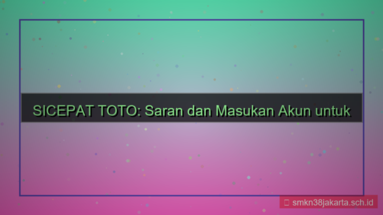 SICEPAT TOTO saran dan masukan akun
