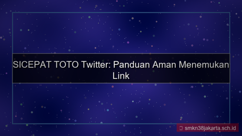 gambar SICEPAT TOTO twitter update link