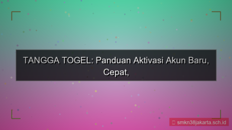 gambar TANGGA TOGEL aktivasi akun baru