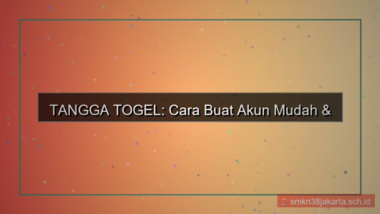 TANGGA TOGEL cara buat akun mudah