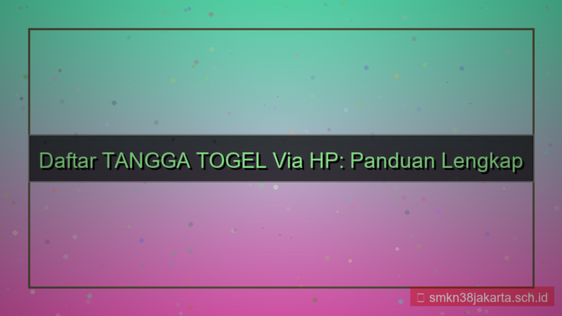 gambar TANGGA TOGEL cara daftar pakai hp