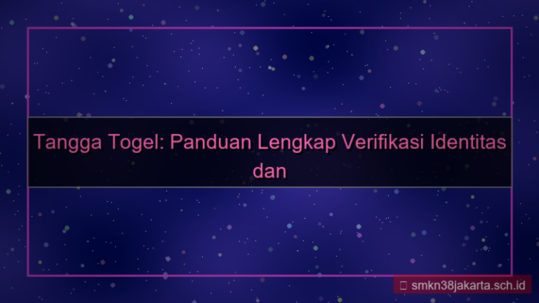 TANGGA TOGEL identitas diri daftar