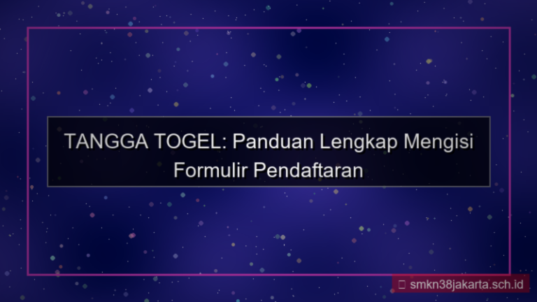 gambar TANGGA TOGEL isi formulir pendaftaran