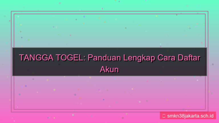 ilustrasi TANGGA TOGEL panduan lengkap daftar akun