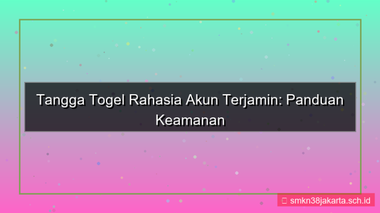 konten TANGGA TOGEL rahasia akun terjamin