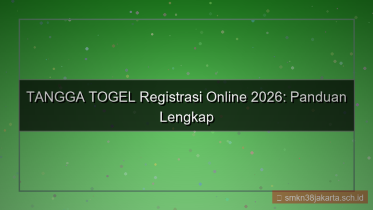tampilan TANGGA TOGEL registrasi online 2026