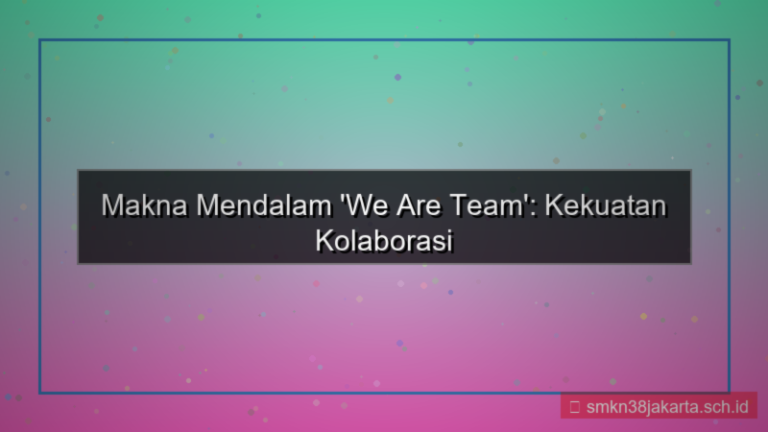 gambar we are team artinya