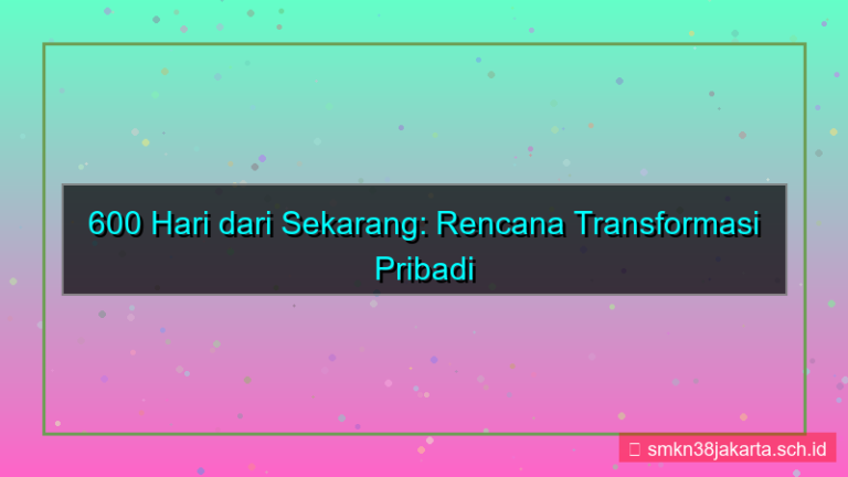 tampilan 600 hari dari sekarang