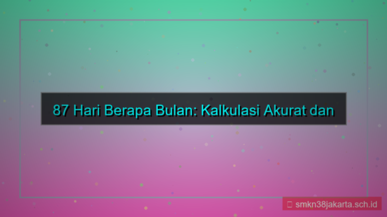 visual 87 hari berapa bulan