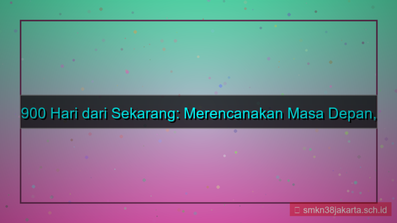 desain 900 hari dari sekarang