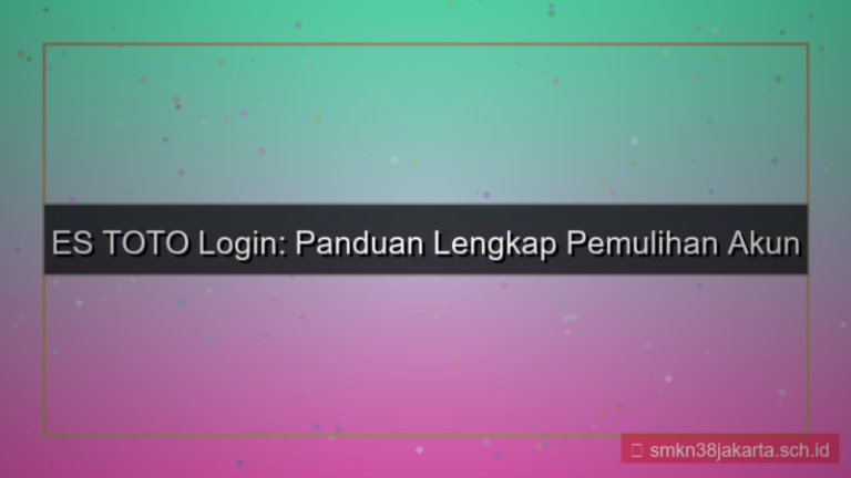 desain ES TOTO disaster recovery login