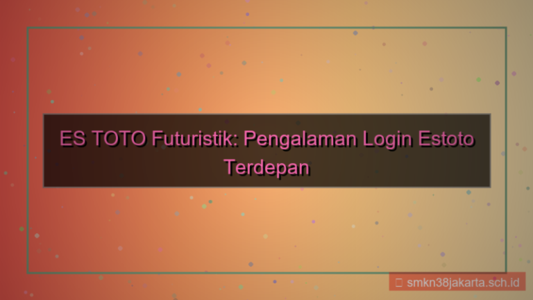 gambar ES TOTO futuristik login estoto