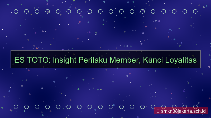 ES TOTO insight perilaku member