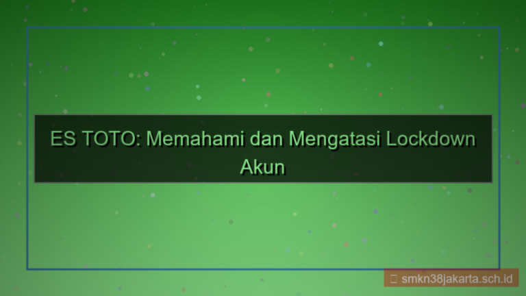 tampilan ES TOTO lockdown akun otomatis