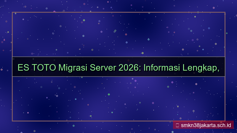 ilustrasi ES TOTO migrasi server 2026