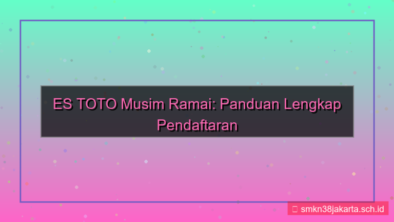 ilustrasi ES TOTO musim ramai daftar