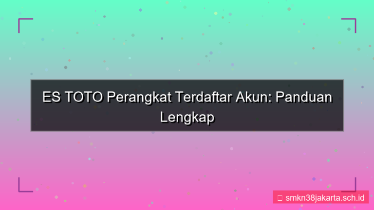visual ES TOTO perangkat terdaftar akun