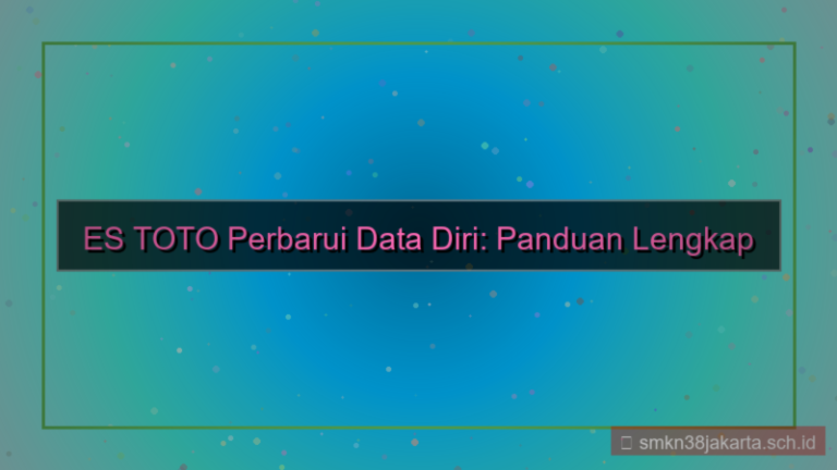 tampilan ES TOTO perbarui data diri