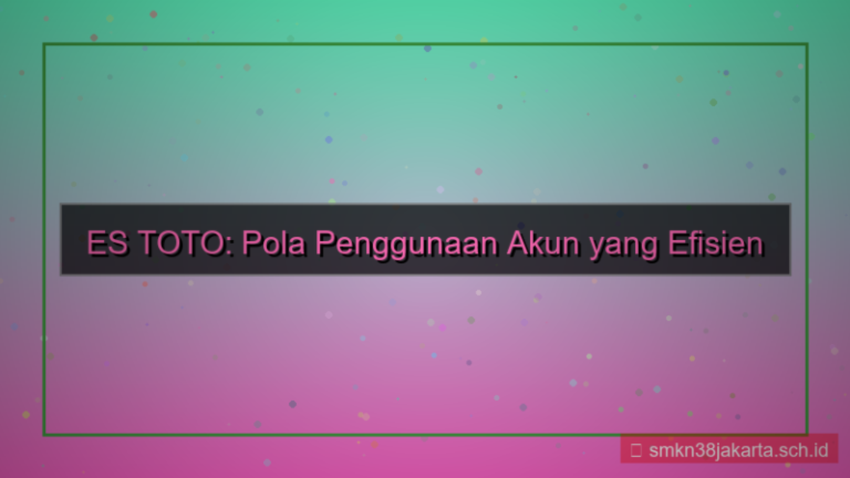 ES TOTO pola penggunaan akun