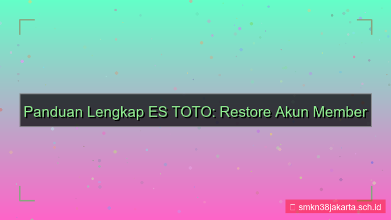 ES TOTO restore akun member