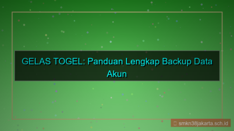 tampilan GELAS TOGEL backup data akun