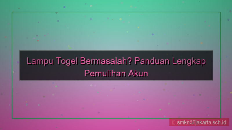 visual LAMPU TOGEL disaster recovery login