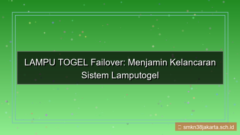 gambar LAMPU TOGEL failover sistem lamputogel