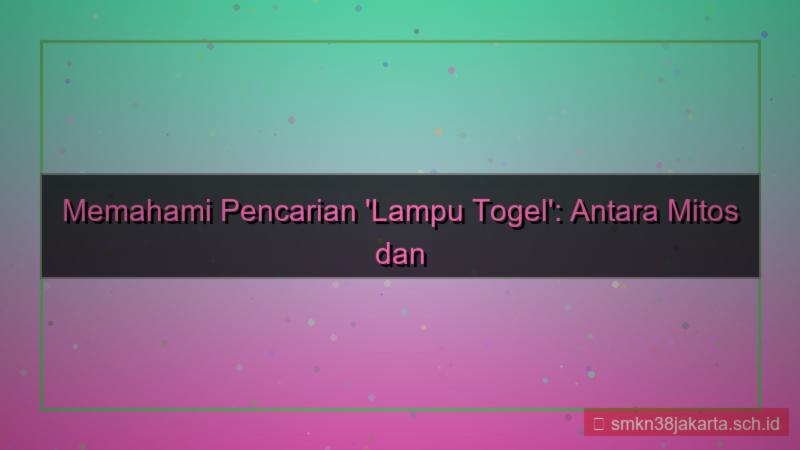 tampilan LAMPU TOGEL jawaban rahasia daftar