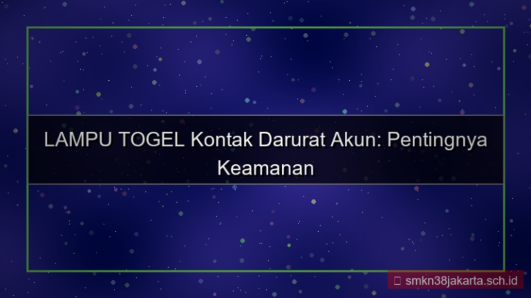 desain LAMPU TOGEL kontak darurat akun