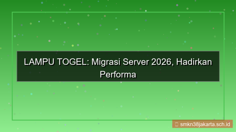 ilustrasi LAMPU TOGEL migrasi server 2026
