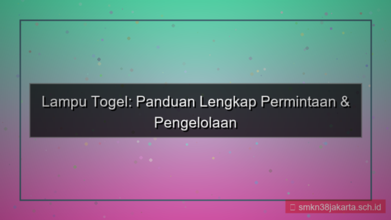 LAMPU TOGEL permintaan perubahan data
