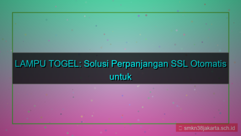 LAMPU TOGEL perpanjangan ssl otomatis