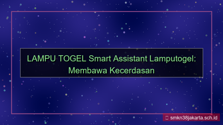 LAMPU TOGEL smart assistant lamputogel
