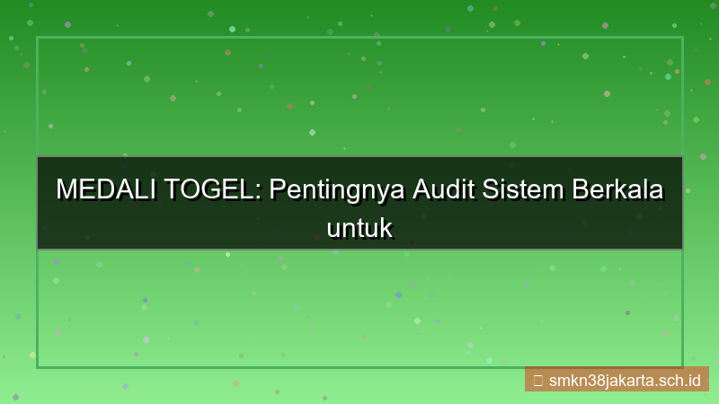 MEDALI TOGEL audit sistem berkala