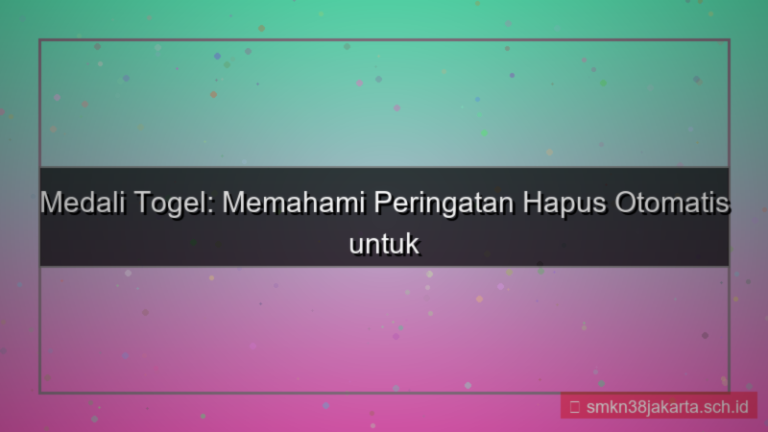 tampilan MEDALI TOGEL peringatan hapus otomatis