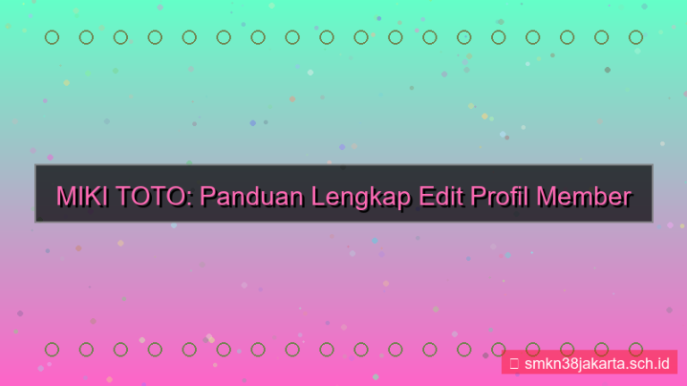 MIKI TOTO edit profil member