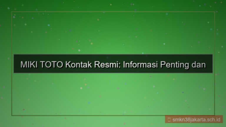 MIKI TOTO kontak resmi mikitoto