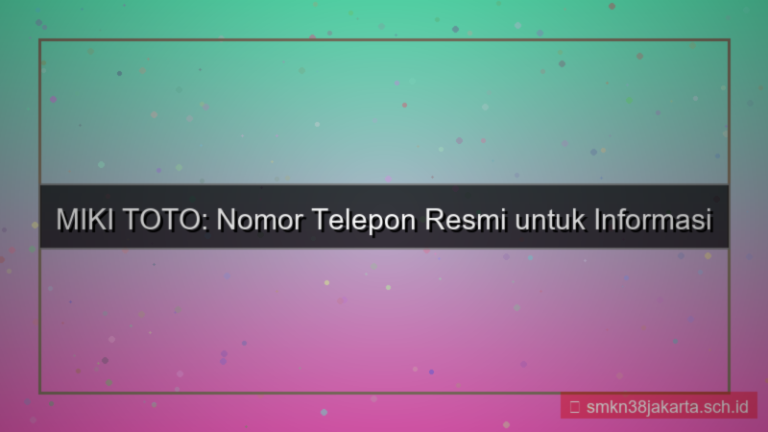 gambar MIKI TOTO nomor telepon resmi