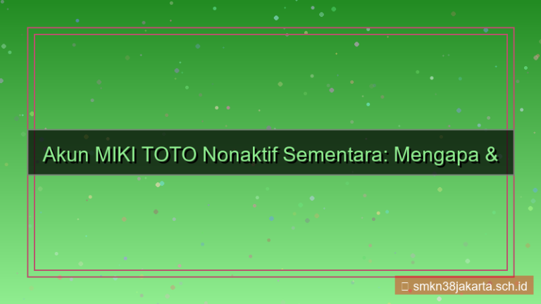 ilustrasi MIKI TOTO nonaktif akun sementara