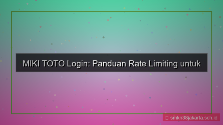 MIKI TOTO rate limiting login
