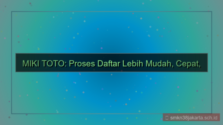 visual MIKI TOTO simplifikasi proses daftar